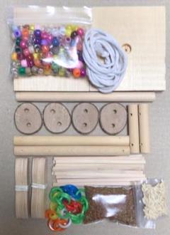 小鳥 ⭐️ インコ向け おもちゃDIY 木材 ⭐️ ビーズ 丸棒