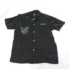 【新品未使用】houston ヒューストン　ボーリングシャツ　黒　刺繍　ビール HOUSTON (ヒューストン）レーヨン ボーリングシャツ BEER 刺繍 40825