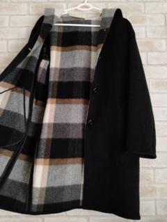 BLUELABEL CRESTBRIGE バルキーモッサチェスターコート黒