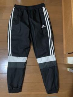 adidas ピステパンツ 150 黒/白 ストライプ