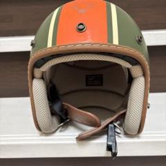 ALPHA INDUSTRIES ジェットヘルメット ブラックオレンジ 超美品】ALPHA INDUSTRIES ジェットヘルメット ブラックオレンジ