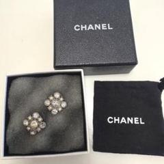 CHANEL シャネル ラインストーン ピアス 訳ありのサムネイル