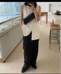 enof スウェードベスト　ブラック ENOF（イナフ）の「suede vest（ベスト）」 - WEAR
