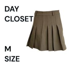 DAY CLOSET☆ぺチパンツ付きプリーツフレアミニスカート(M)美品※春夏