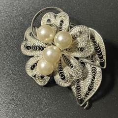 C*a様 遺品整理 パール ビンテージ ネックレス ブローチ シルバー 4582287818647_set.jpg