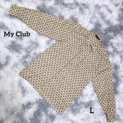 マイクラブ 幾何学模様 長袖シャツ 日本製