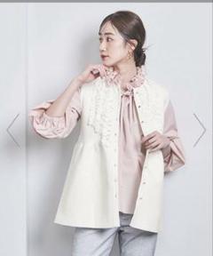最終値上げ！UNITED ARROWS フリルノースリーブベスト白