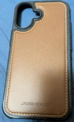 iPhone 16用ブラウンレザーケース