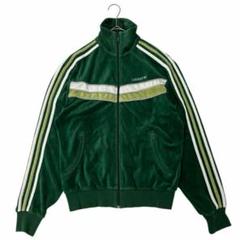4494_3 adidas トラックジャケット ベロア グリーン/ライム O 4494_3 adidas トラックジャケット ベロア グリーン/ライム O