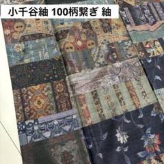 T0501☆ 着物淡雪 ☆正絹小千谷紬袷ボタニカル植物模様（楽天