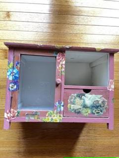 お値下げ❗️デコパージュ　棚　ボックス　一点物 お値下げ❗️デコパージュ棚ボックス一点物