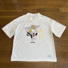 LOONEY TUNES 東京 フットボール Tシャツ 白 メッシュ