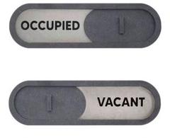 Vacant Occupied Sign プライバシーサイン　グレー