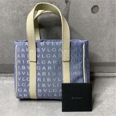 BVLGARI ブルガリ ロゴ キャンバス ハンドバッグ バッグ トートバッグ