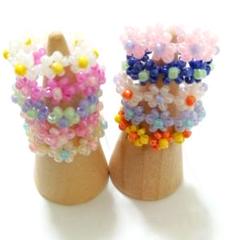 ビーズリングꕤフラワーリングꕤ 10点まとめ売り ✧︎ハンドメイド✧︎