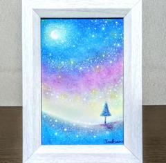 パステルアート　星空のカーテン　パステル画原画