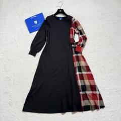 美品　ブルーレーベルクレストブリッジ　ロング　シャツワンピース　ベルト　S 美品 ブルーレーベルクレストブリッジ ロング シャツワンピース