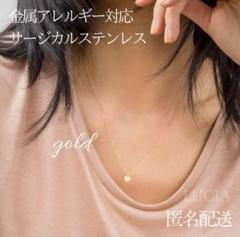 ラウンドネックレス　ゴールド　サージカルステンレス　レディース　 再入荷　ミニ