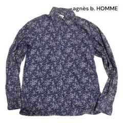 アニエスベーオム 花柄シャツ メンズ 38 フランス製 総柄 長袖