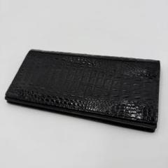 【美品】本物！　クロコダイル　レザー　長財布　メンズ