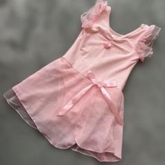 ピンク フリル付き レオタード キッズ
