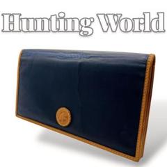 HUNTING WORLD ネイビー メンズ 長財布 7328