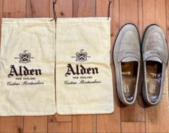 美品】Alden 62437 ペニー ローファースエード木型付