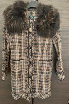 バーニーズニューヨーク ラムファー コート ジャケット ブルゾン 毛皮 36 S バーニーズニューヨーク ロングコート カシミヤ100% フォックス