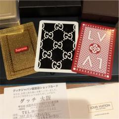 SUPREME×GUCCI×VUITTONトランプカード3枚 ステッカーがわりに