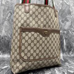 ✨美品✨GUCCI シェリーライン GG トートバッグ ブラウン ロゴ 金具