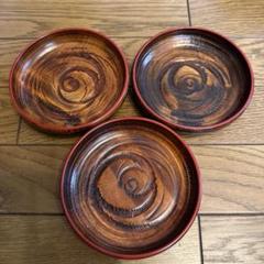 梅型菓子鉢 朱/黒 木製 12-08201/08202 漆器の井助