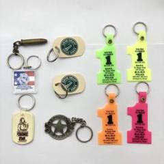 【Ia】77個　アメリカ　アドバタイジング　広告　キーホルダー　LMM77 アドバタイジング アメリカン キャラクター ラバー キーリング