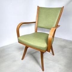 HR594 カリモク家具　回転ダイニングチェア　アームチェア　緑色 HR594 カリモク家具 回転ダイニングチェア アームチェア 緑色