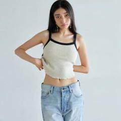 Sea Room lynn バイカラーRibbonブークレキャミ SeaRoomlynn - 完売 searoomlynn バイカラーribbonブークレ