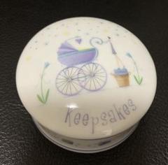 新品　イギリス製　陶器　へその緒ケース　乳歯ケース