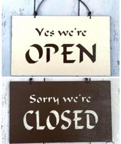 オープンクローズド看板　opencloseプレート　オープンパネル　店舗用品のサムネイル
