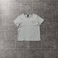 OLD Ralph Lauren ポロラルフローレン ボーダーTシャツ L 青白