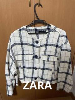 ZARA ツイード チェックジャケット