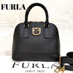 美品 フルラ ファンタスティカ ハンドバッグ 2way ブラック レザー 本革 フルラFURLA 2wayレザーバッグ 黒 | DCブランド古着通販プレイフル