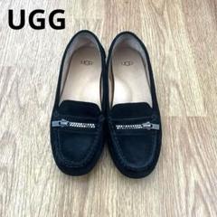 最終お値下げ、UGGアグ スエードブラックフラットシューズ