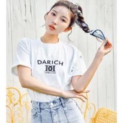 新品未開封　ネイビー紺　ダーリッチdarich エンブロイダリーロゴTシャツ ダーリッチ Darich エンブロイダリーロゴTシャツ （ネイビー