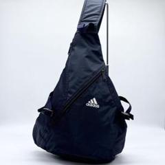 00s adidas y2k テックナイロン スリングバッグ リュック ネイビー