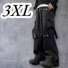 3XL カーゴパンツ ワイド ブラック ストリート オーバーサイズ