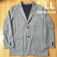 MITSUMINE ミツミネカシミヤ混 グレーフラノジャケットサイズ48L