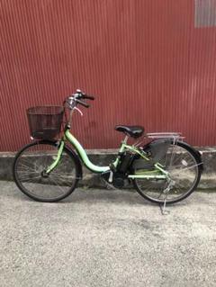 【京都】電動アシスト自転車　ヤマハ　26インチ　薄い緑色 京都】電動アシスト自転車ヤマハ26インチ薄い緑色