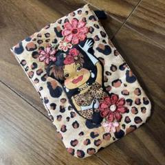ハンドメイド コインスルー 小銭入れ ロラライハリスWild About