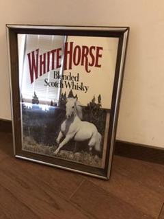 パブミラー ホワイトホース　鏡 ビンテージパブミラー/ホワイト ホース/WHITE HORSE/スコッチ