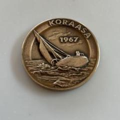 2001年 誕生記念メダル 花の彫刻 銅メダル 鹿島郁夫 コラーサ号太平洋大西洋横断記念メダル 1967