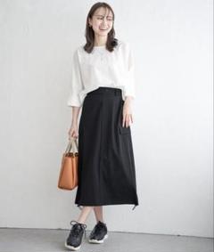 【雑誌InRed5月号掲載】ikka リップストップカーゴスカート ネイビー M