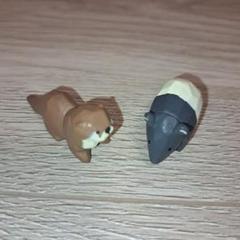 木彫り作家川崎誠二の木彫りの動物たち　マスコットフィギュア　まれーばく　かわうそ